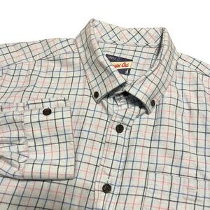 Johnnie O Men's Large Button Down Shirt Hangin Out Plaid Long Sleeve Soft